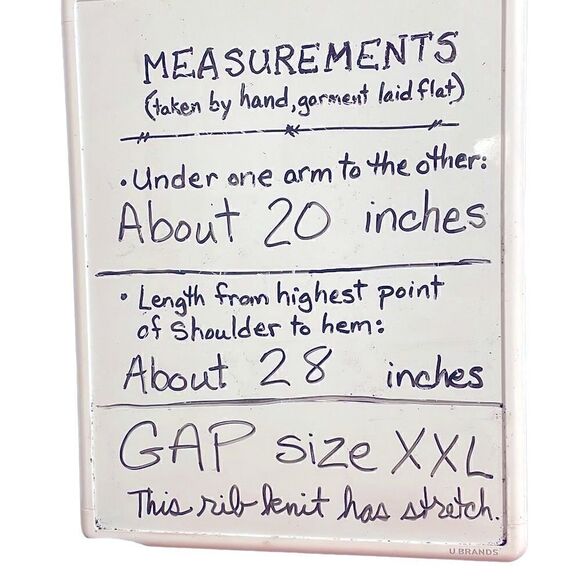 GAP neutral cream soft pullover rib knit crew neck sweater XXL - Picture 8 of 8